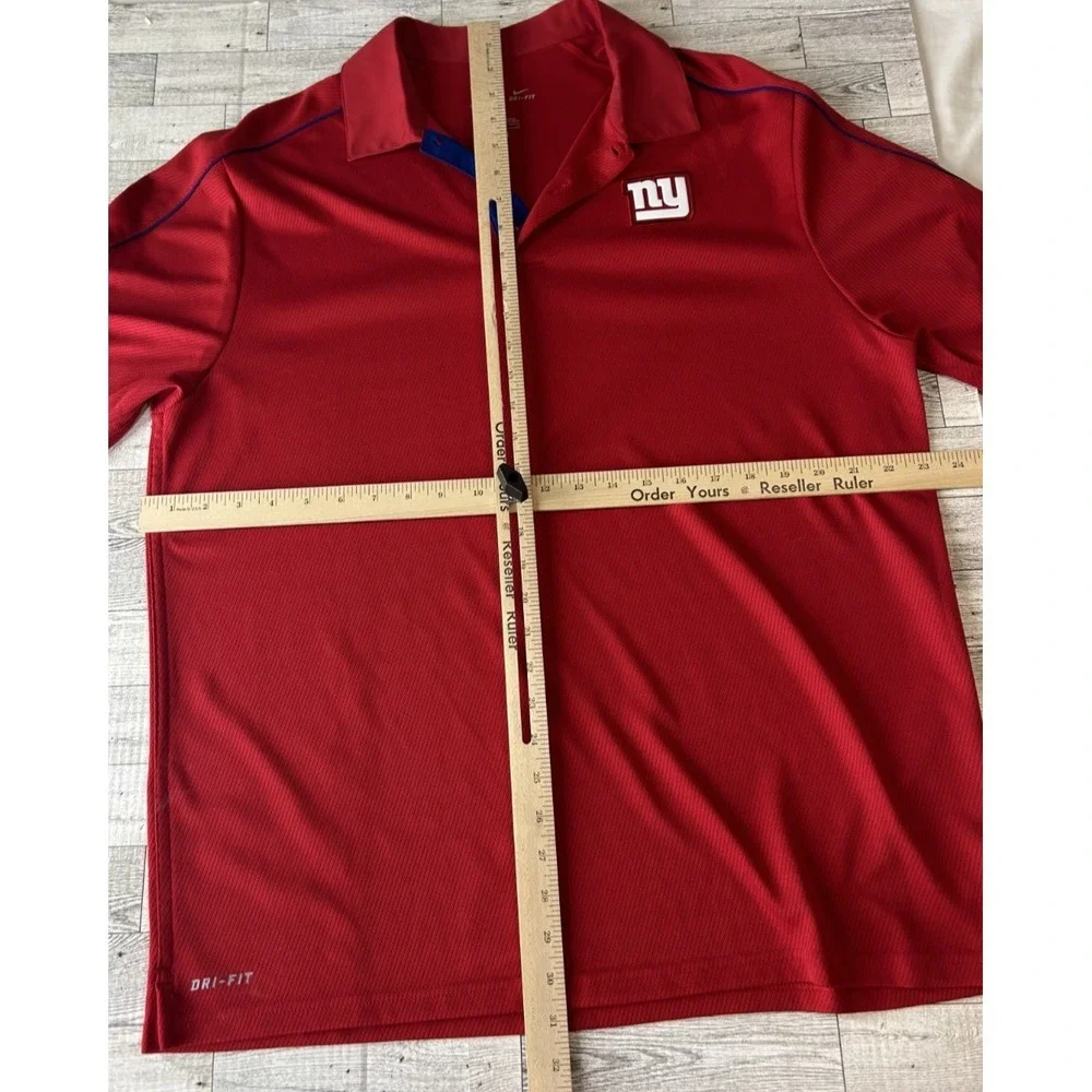 New York Giants Nike Golf Polo Shirt Mens On-Field Red Stay Cool Dri Fit LARGE